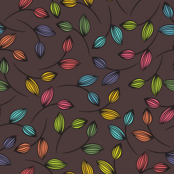 Simple flowers seamless vector pattern