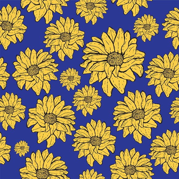Big Yellow Sunflower on Blue Background | Free Vectors & Images ...