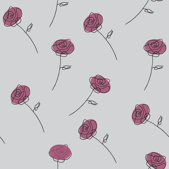 single pink rose clip art