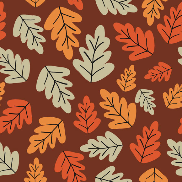 Autumn Seamless Patterns: Colorful Falling Leaves