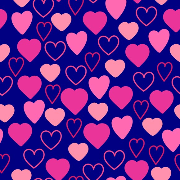 Cute love pattern. Abstract seamless pattern of love. Valentine's