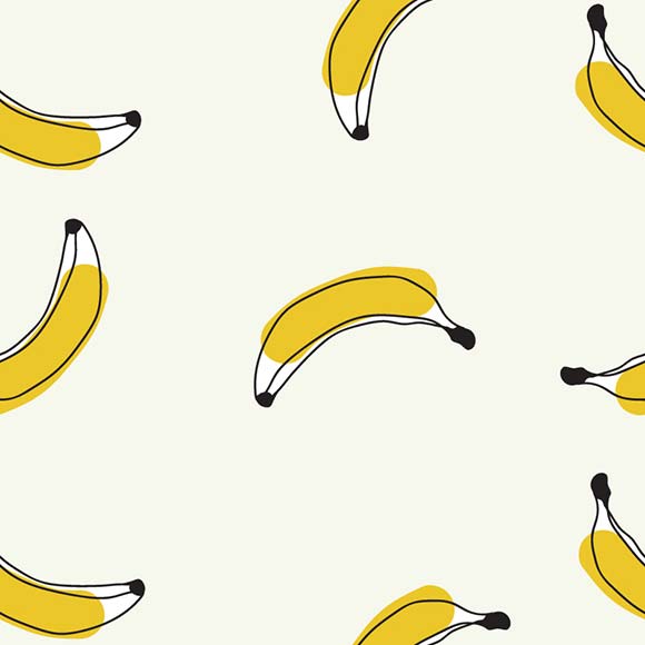 Modern Banana Seamless Vector Pattern | Royalty Free Download