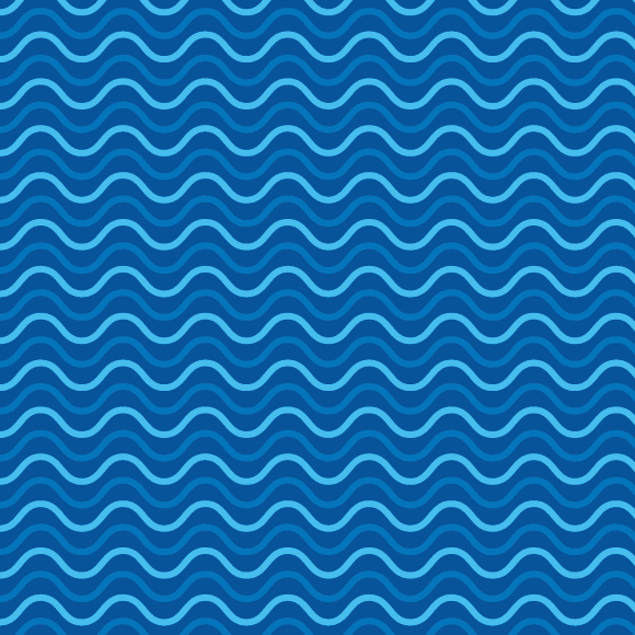 Ocean wave seamless vector pattern. Geometric stylish wavy background