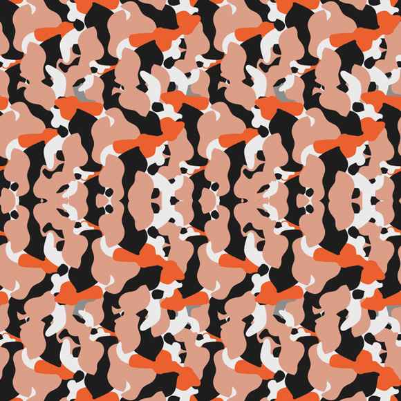 Orange Black & White Camouflage  Free Vector Arts & Images - WowPatterns