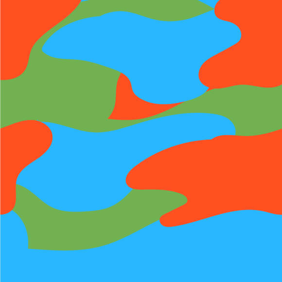 Orange, Green, Blue Camouflage Free Vector - WowPatterns