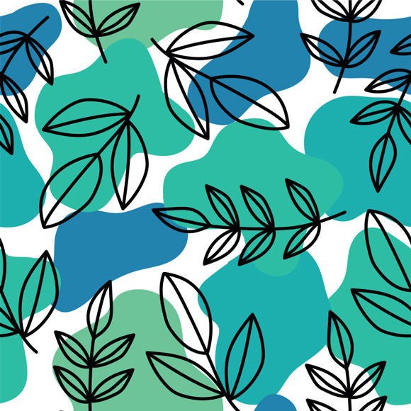 Outline Leaves on Abstract Background | Free Download - WowPatterns