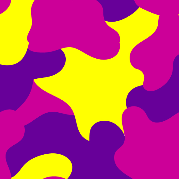 Purple pink yellow camouflage vector pattern. Repeatable camo background