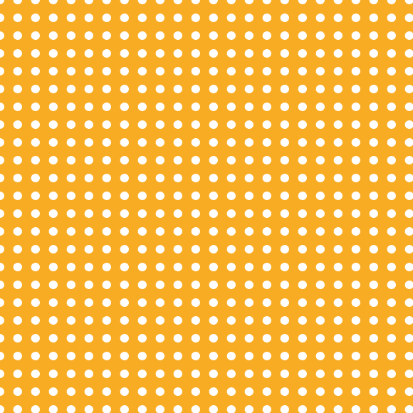 White polka dots on yellow background