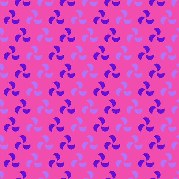 Blue & purple curved shape icons and seamless vector pattern