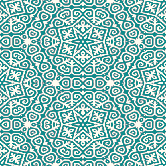 Traditional kazakhstan ornament on green background 