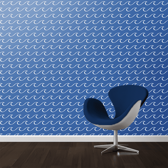 Marine Seamless Pattern with Blue Waves Background | Free Download
