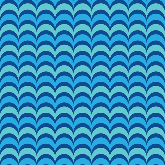 Abstract water wave seamless vector pattern.
