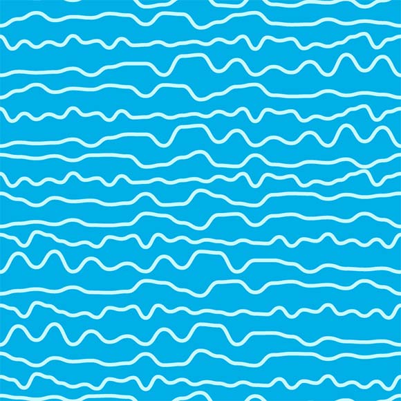 Wiggly lines wave seamless vector pattern. Horizontal wavy illustration