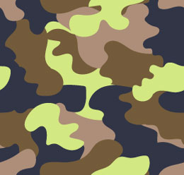 Green, Black & Khaki Army Camo Pattern