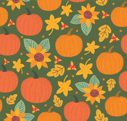 Pumpkin, sunflower, leaves and berries | Free Vectors & Images ...