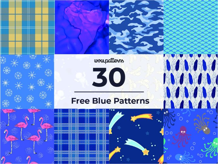 best free blue background vector seamless pattern thumbnail