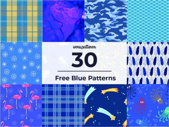 30 Best Free Blue Background Vector Seamless Patterns - WowPatterns
